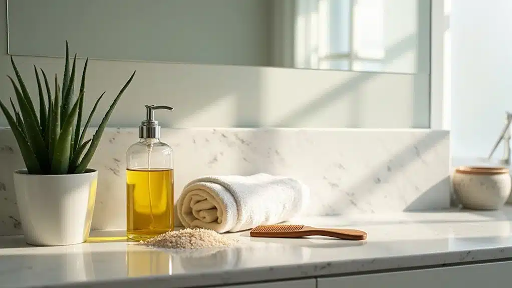 tägliche Kopfhautpflege-Routine