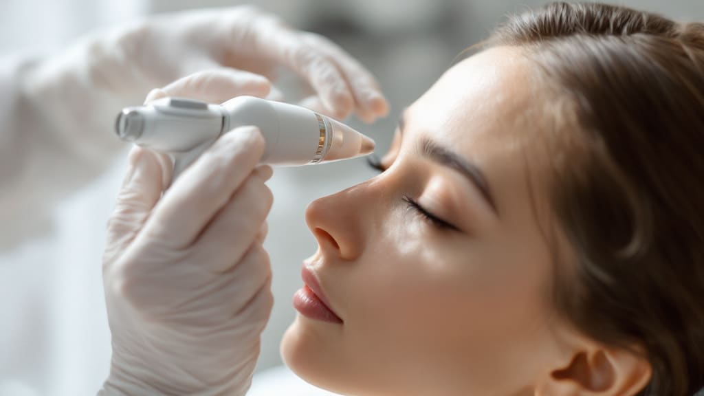 Medizinische Kopfhautuntersuchung vor Haartransplantation bei Frauen